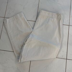 TALBOTS stretch stone / khaki side zip pants size 16 Regular women's